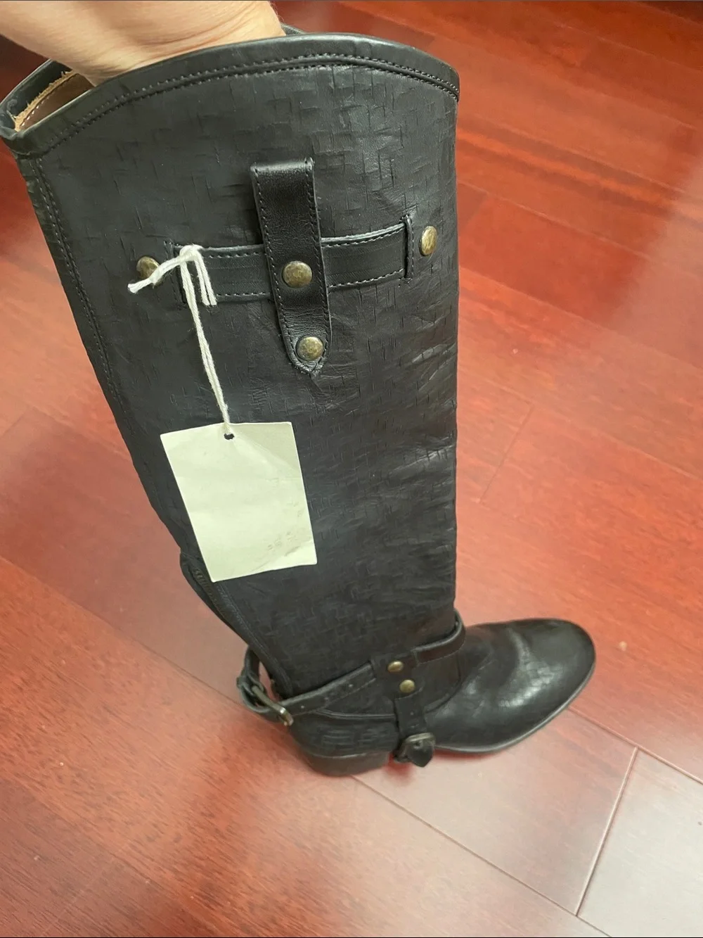 UGG Collection Cortona Weave Nero Black Italian Leather Convertible OTK Boots